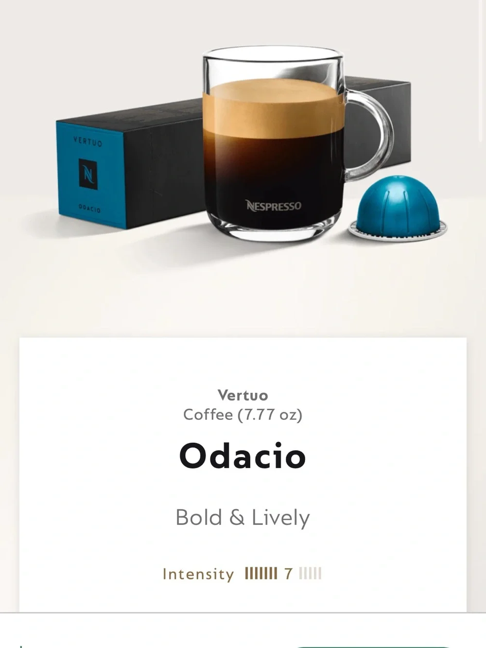 80 Nespresso Odacio Coffee Capsules